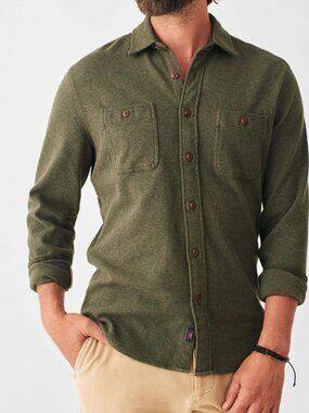 Faherty Knit Alpine Shirt - Large